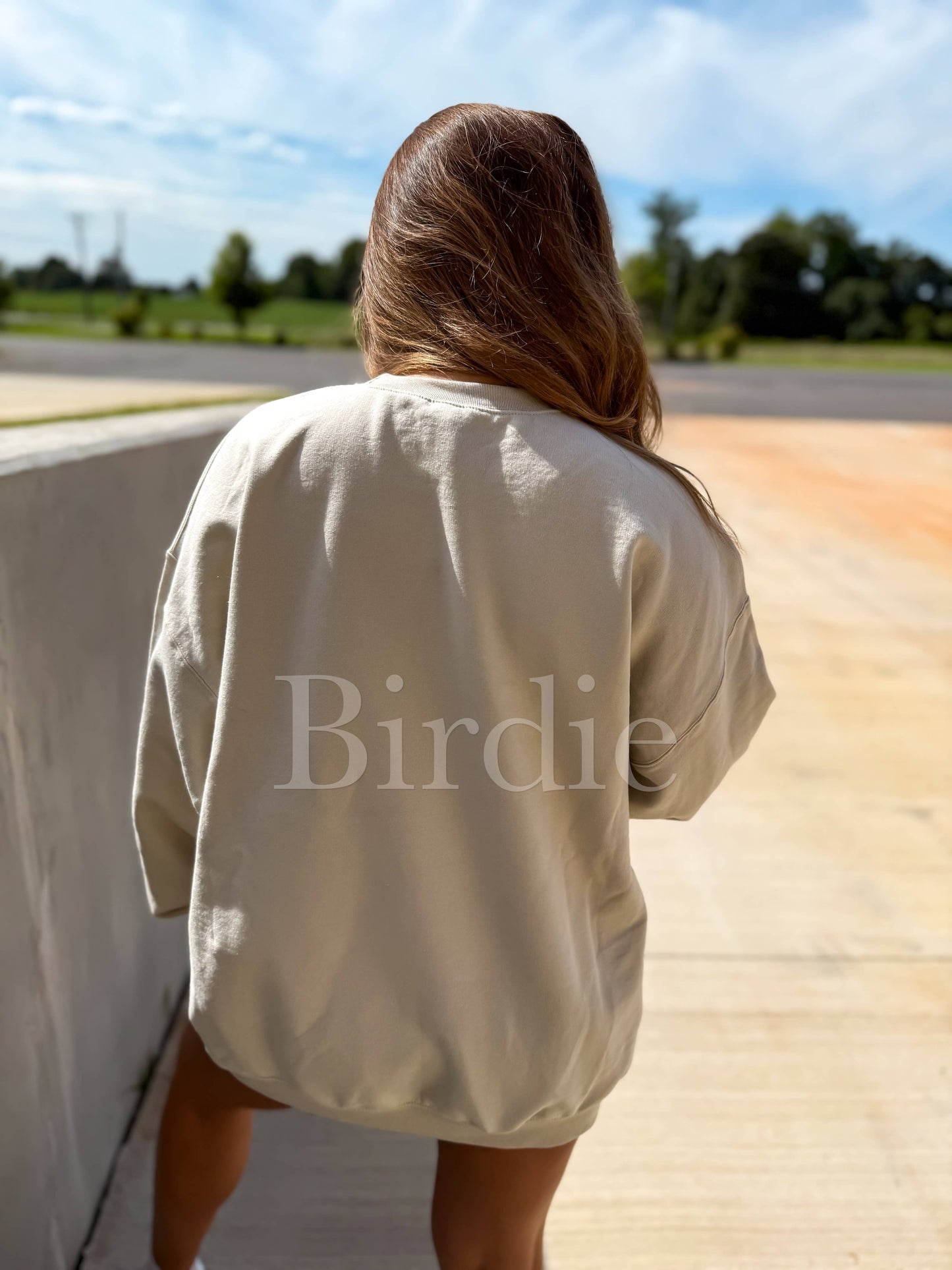 Duck Camo MAMA Graphic Crewneck on Sand