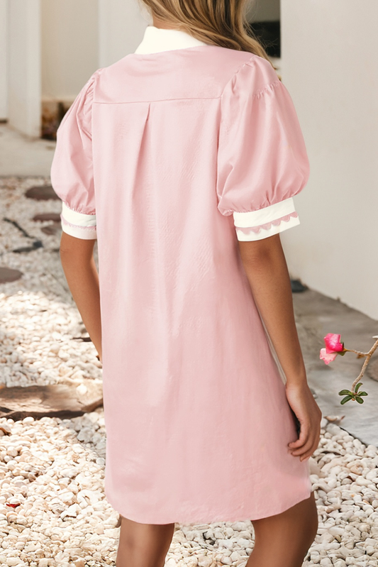 Cotton Puff Mini Dress