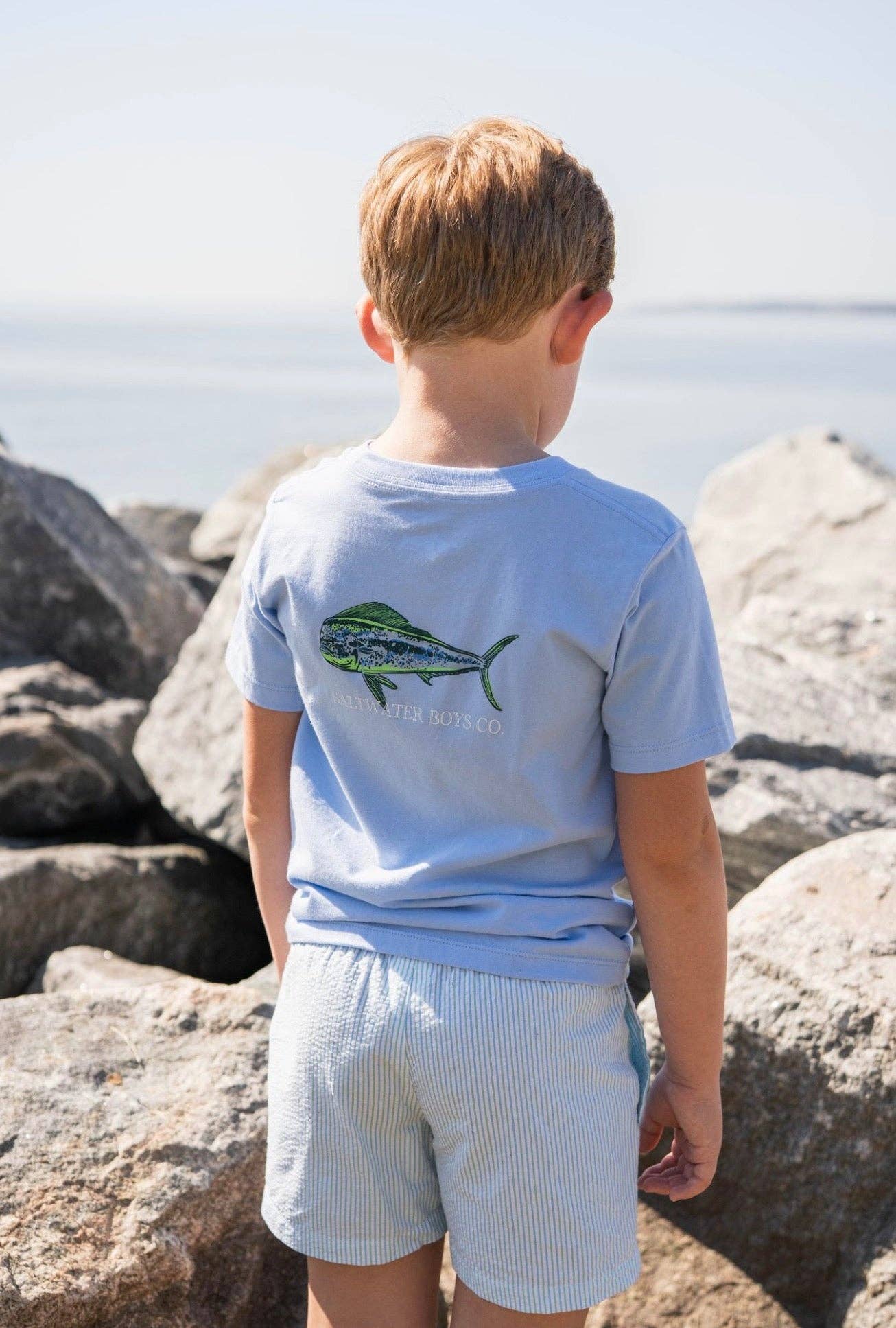 Naples Boys Coastal Seersucker Shorts