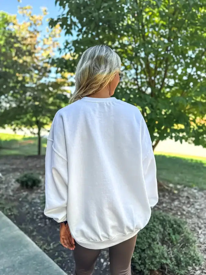 Be The Light Puff Graphic Crewneck