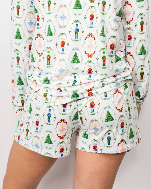 Nutcracker Waltz Sleep Shorts White/Multi -Asst.