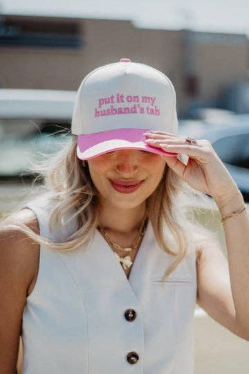 Put It On My Husband's Tab Trucker Hat