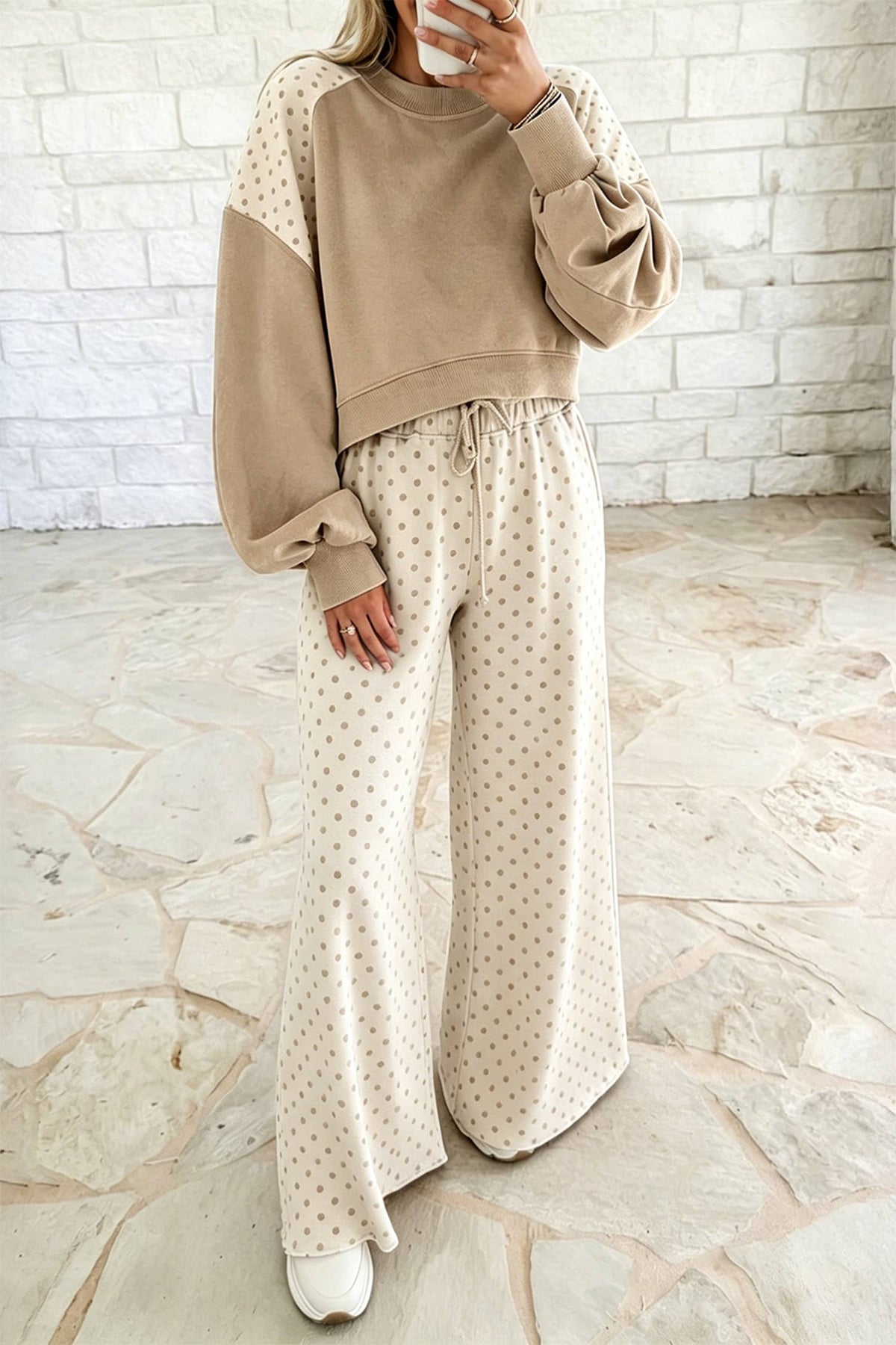 Polka Dot Colorblock Set