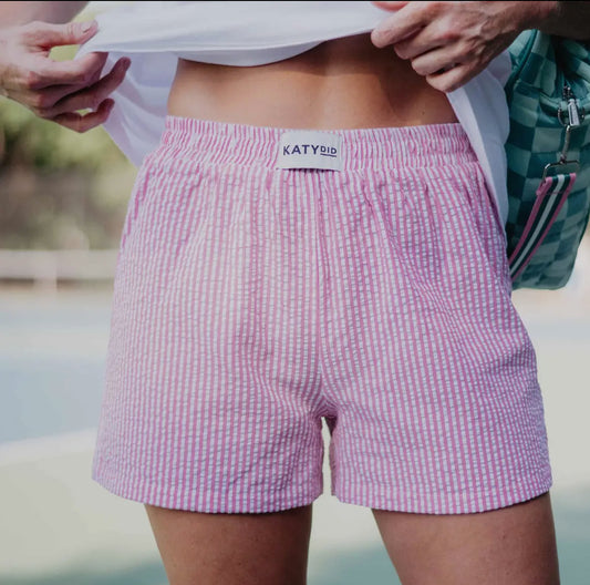Pink Striped Boxer Shorts