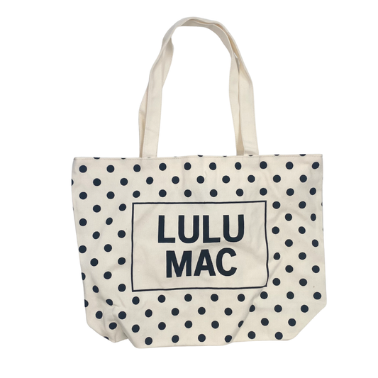 Lulu Mac Canvas Black and White Polka Dot