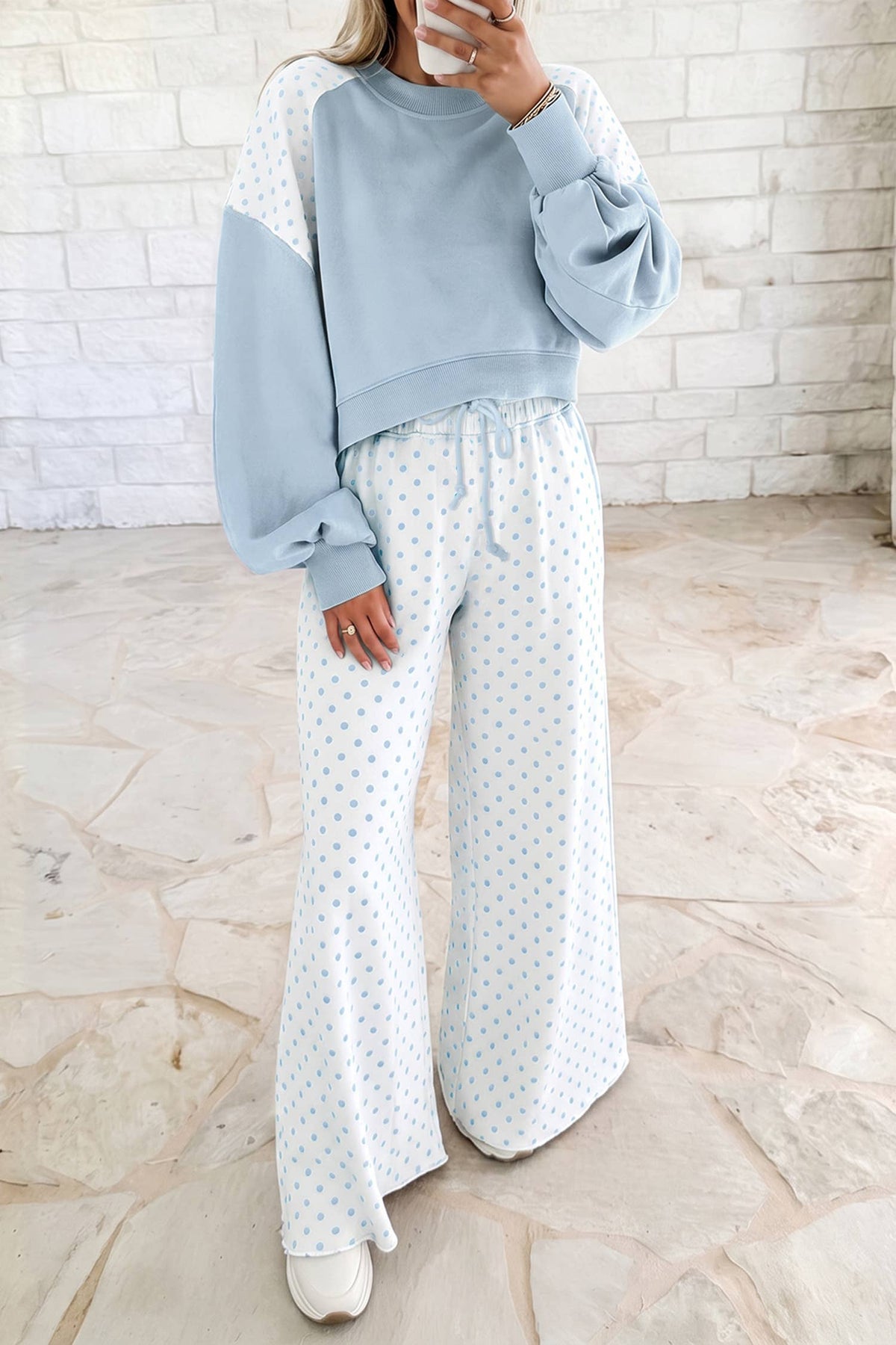 Polka Dot Colorblock Set
