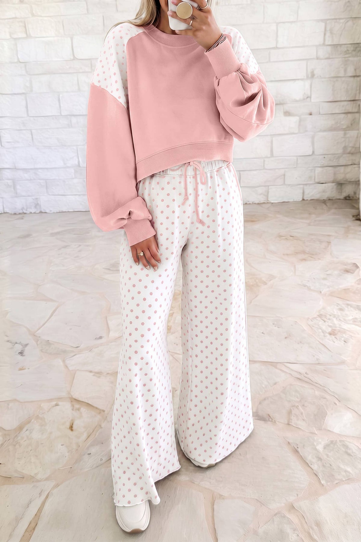 Polka Dot Colorblock Set