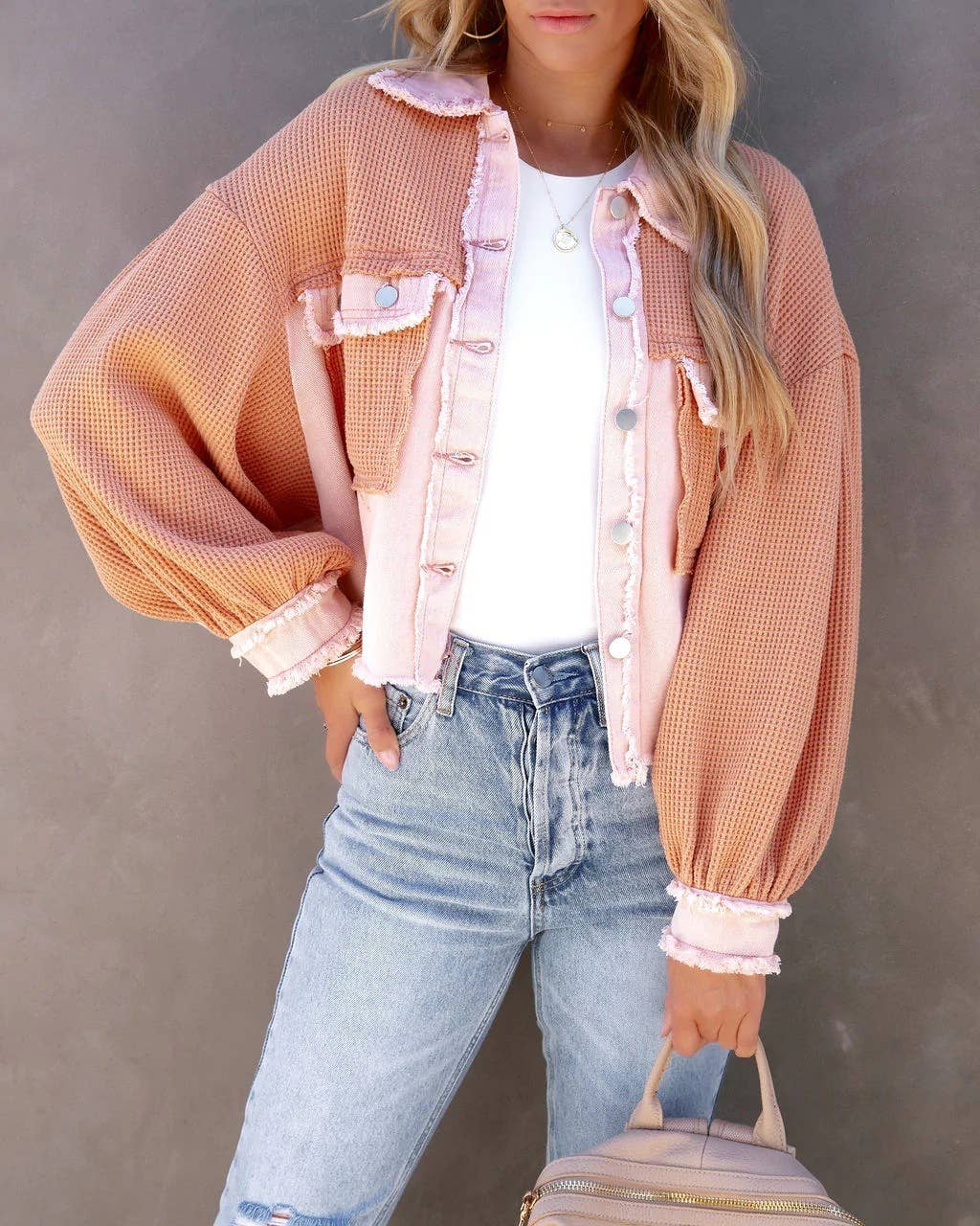Waffle Patchwork Coat