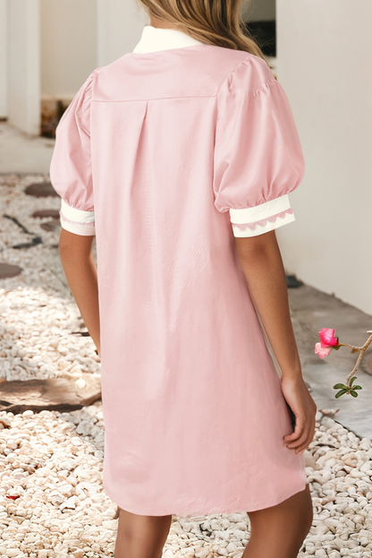 Cotton Puff Mini Dress