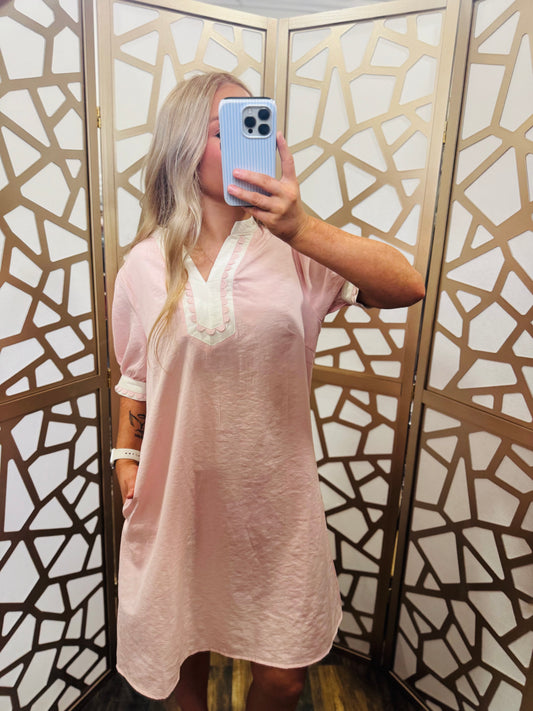 Cotton Puff Mini Dress