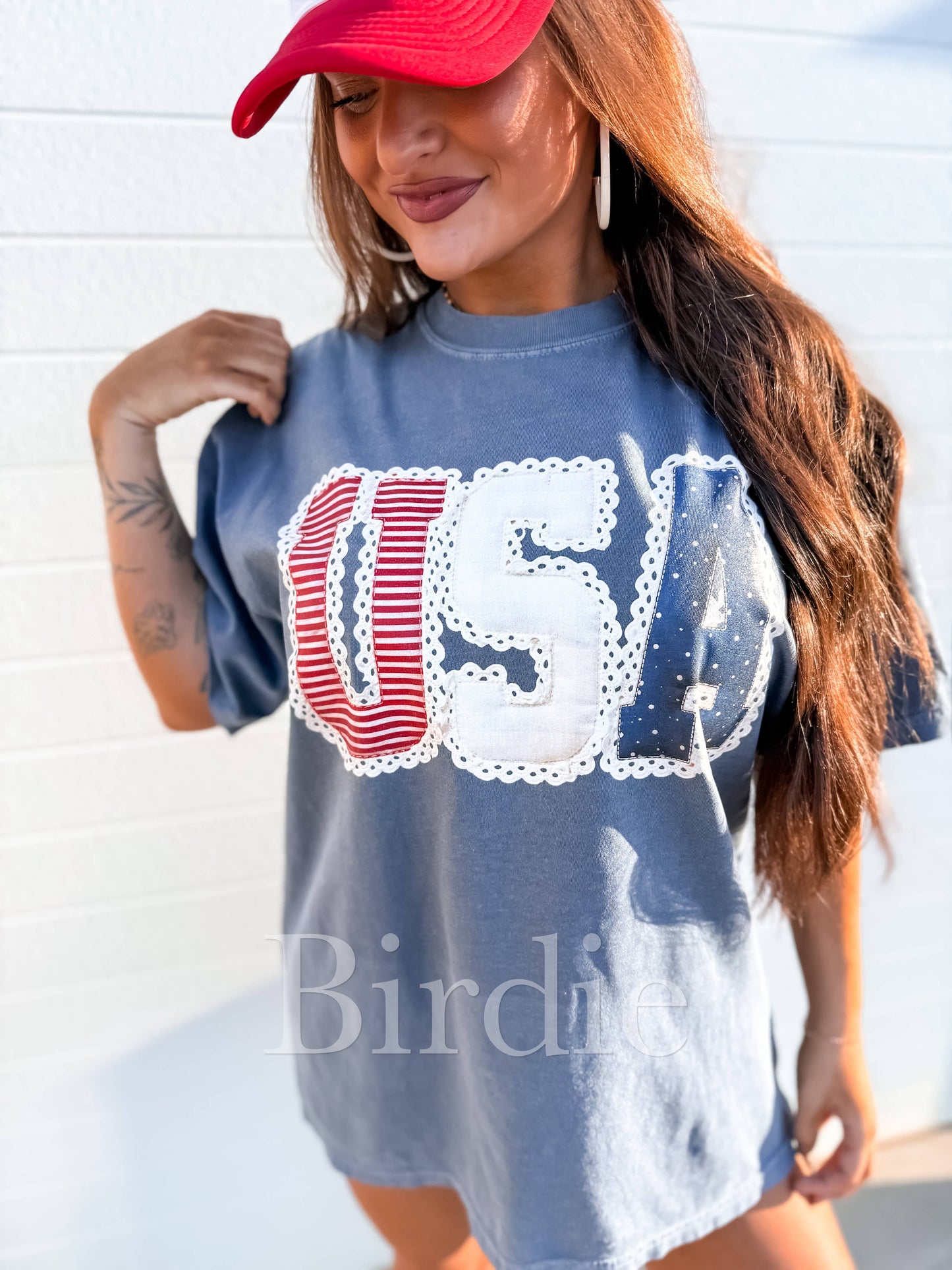 USA Lace Graphic Tee