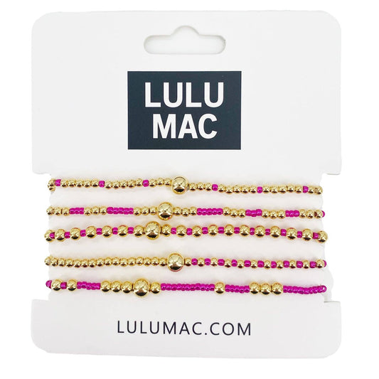Lulu Mac Bracelets -Hot pink