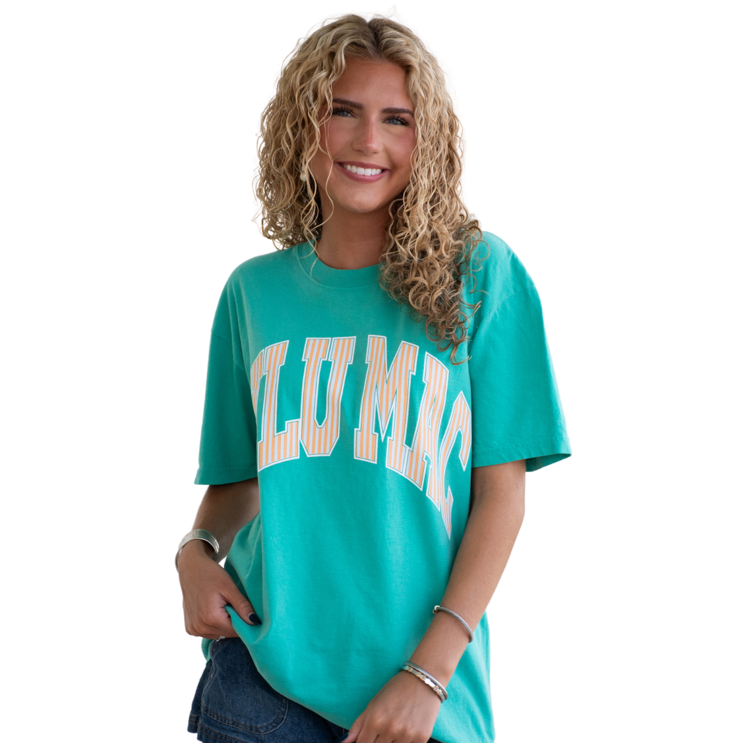 Lulu Mac Orange Stripe Tee