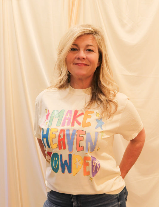 Make Heaven Crowded Ivory Graphic Tee