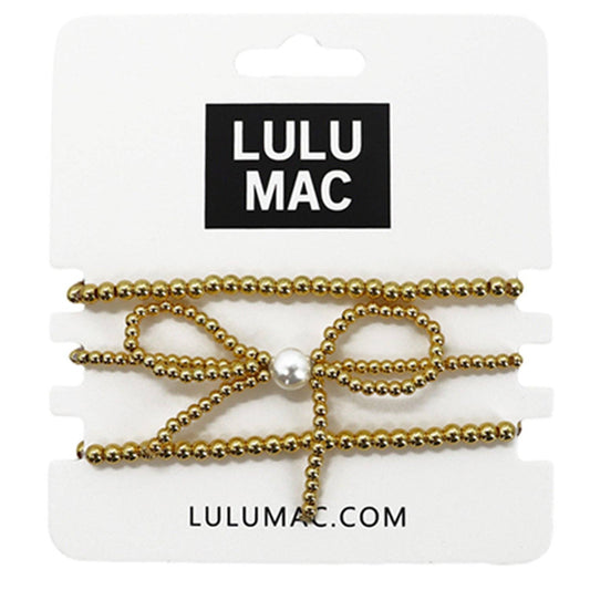 Lulu Mac Bow Bracelets- Gold