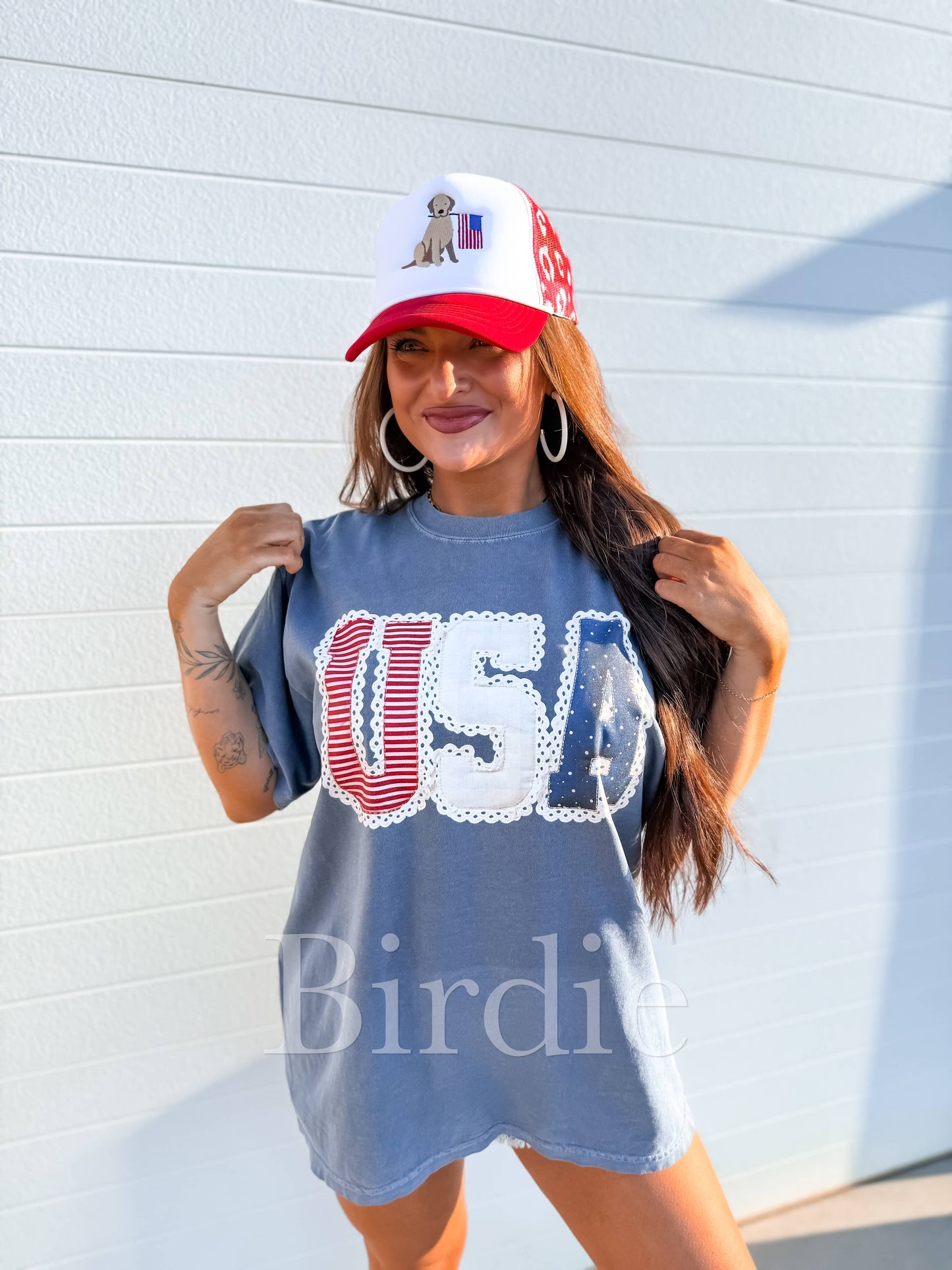 USA Lace Graphic Tee
