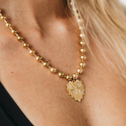 Sunburst Heart Love Pendant Necklace - WATERPROOF