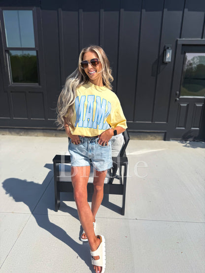 Striped MAMA Graphic Tee