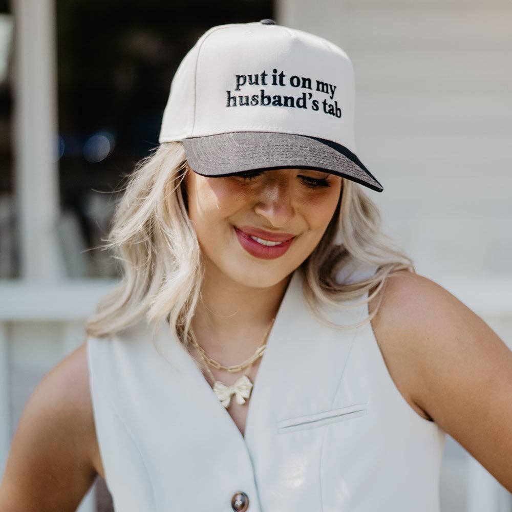 Put It On My Husband's Tab Trucker Hat