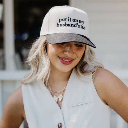 Put It On My Husband's Tab Trucker Hat