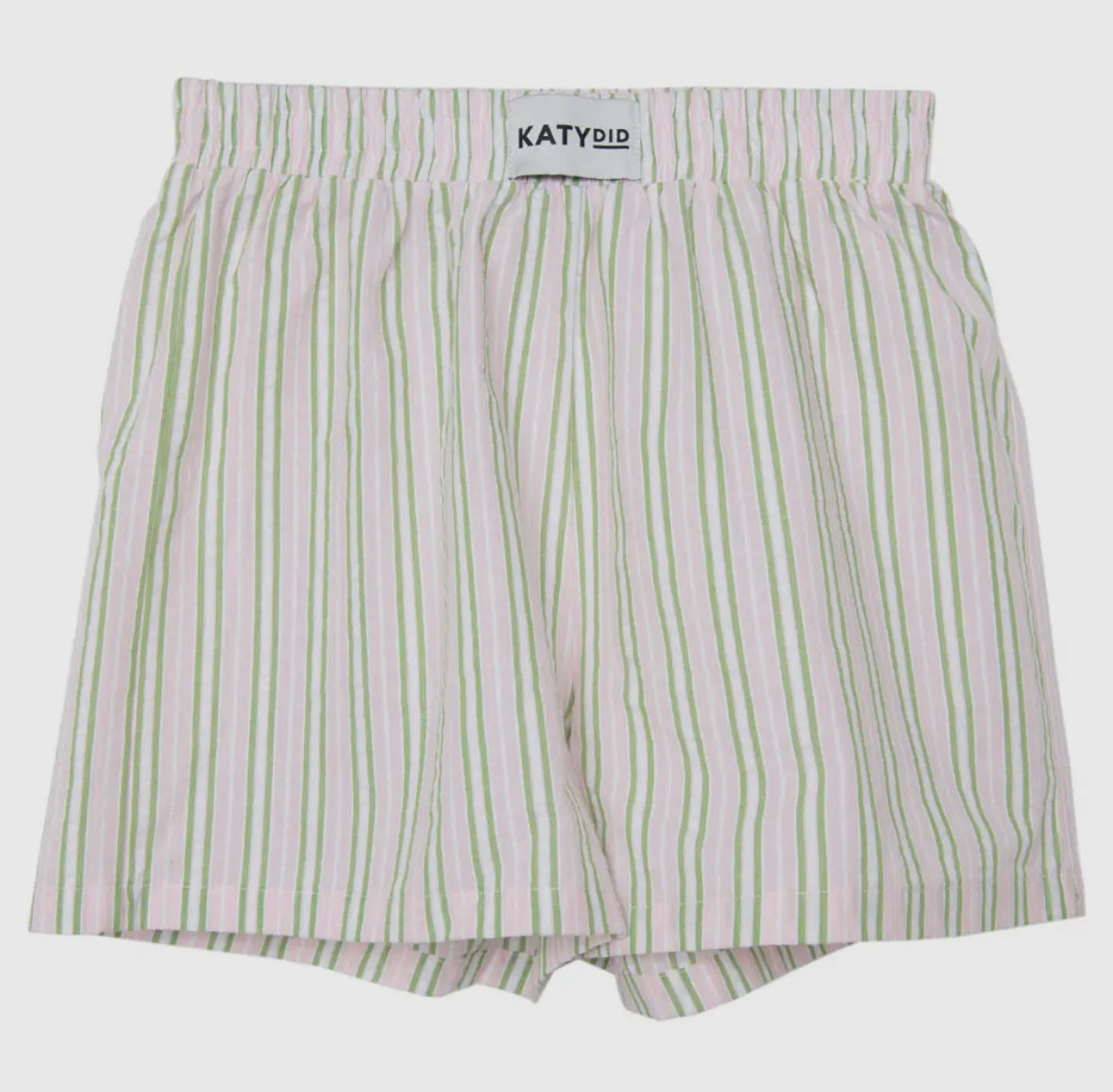 Light Pink & Green Striped Boxer Shorts