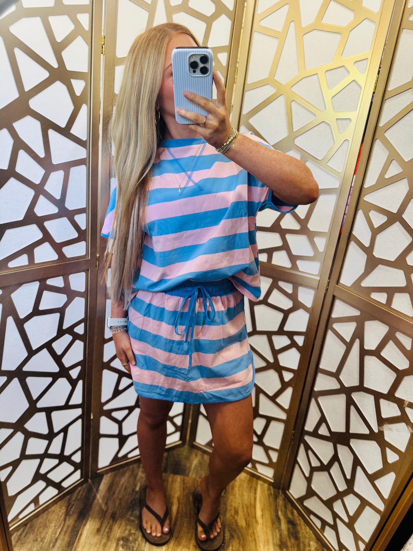 Sunset Stripe Skort Set