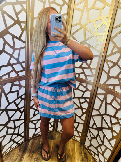 Sunset Stripe Skort Set