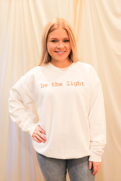 Be The Light Puff Graphic Crewneck