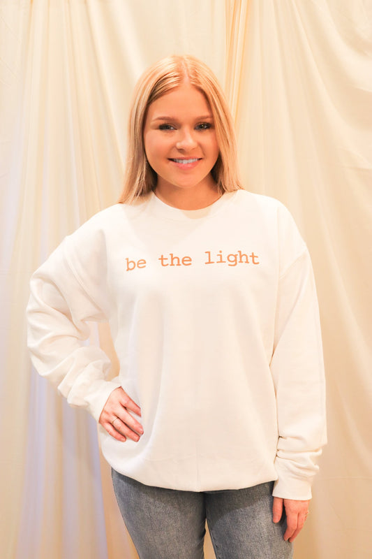 Be The Light Puff Graphic Crewneck