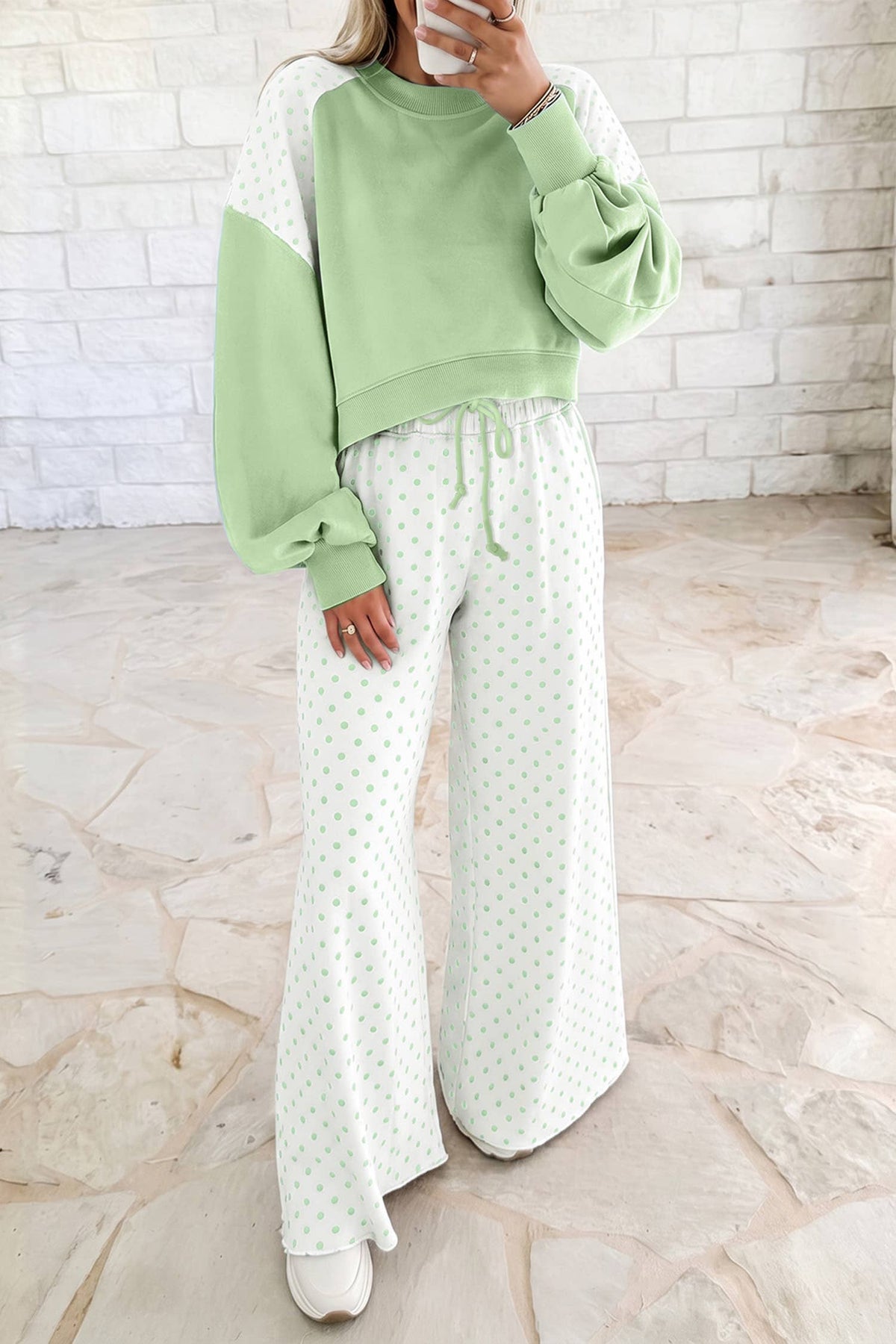Polka Dot Colorblock Set