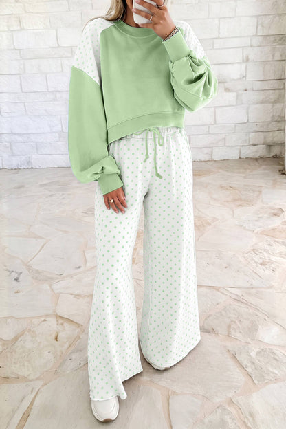 Polka Dot Colorblock Set
