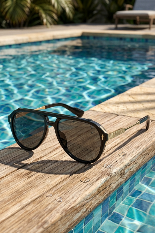 Oliver Black Aviator Sunglasses