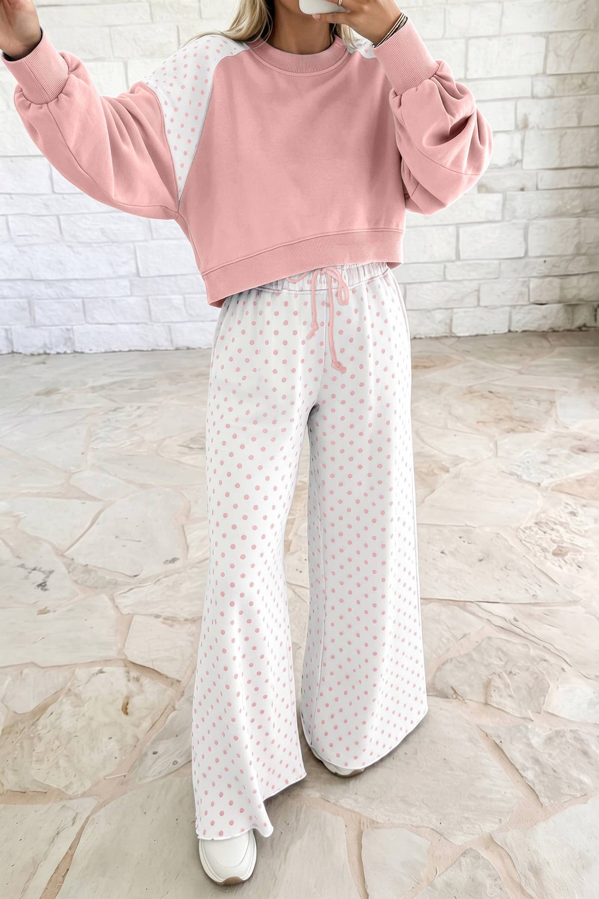 Polka Dot Colorblock Set