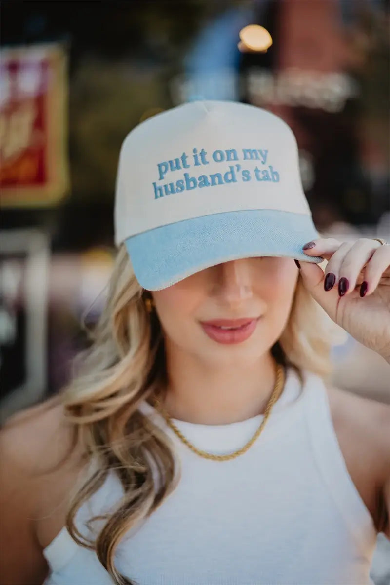Put It On My Husband's Tab Trucker Hat