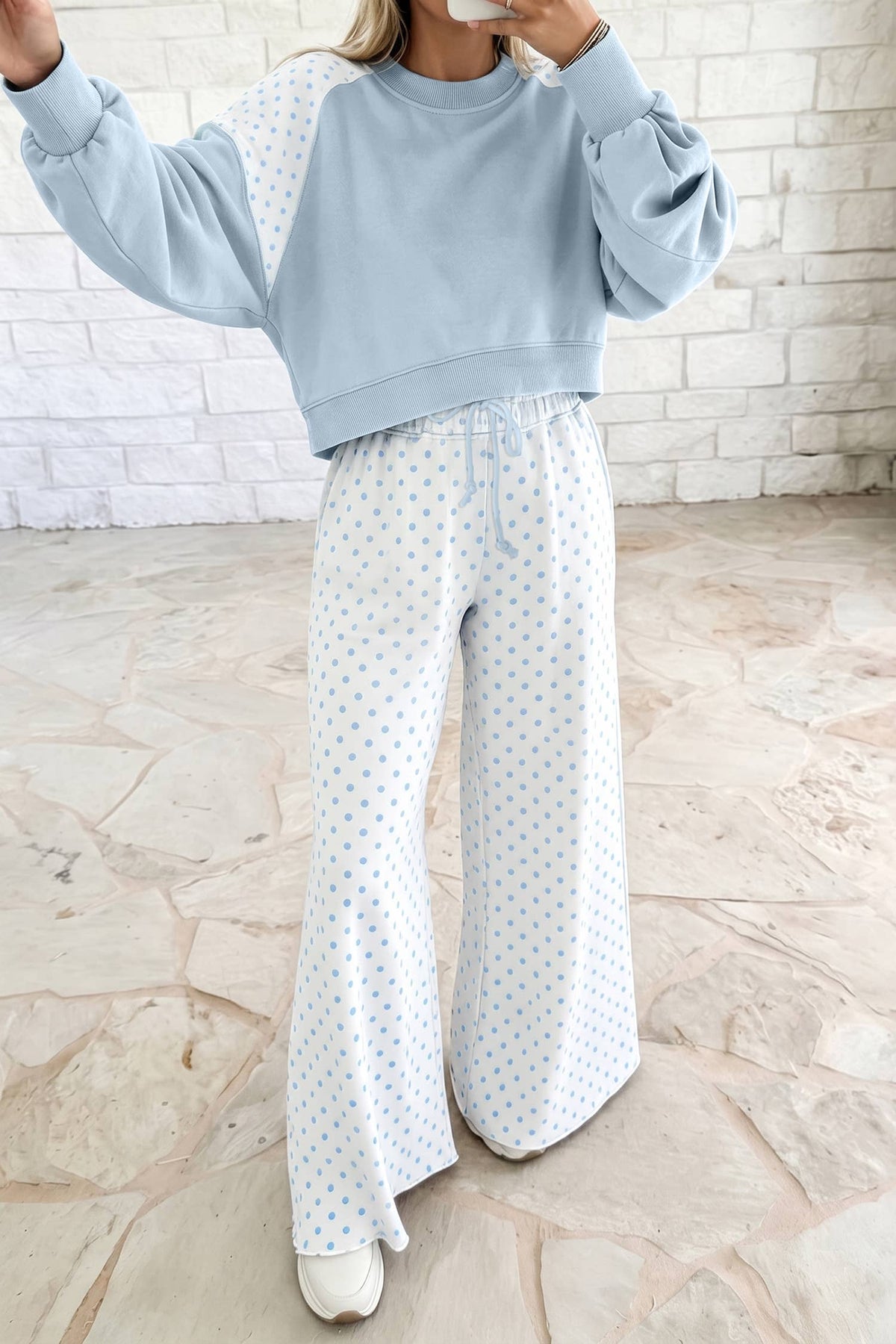 Polka Dot Colorblock Set