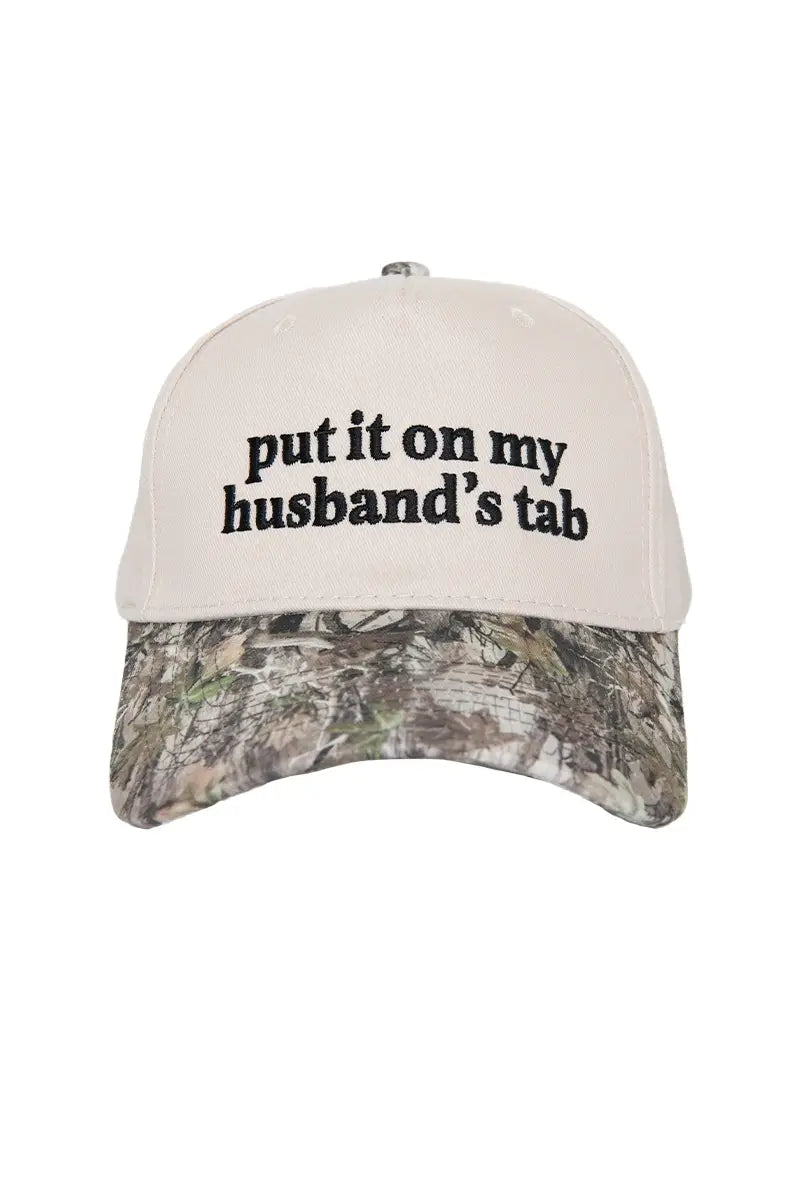 Put It On My Husband's Tab Trucker Hat
