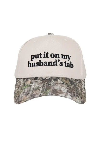 Put It On My Husband's Tab Trucker Hat