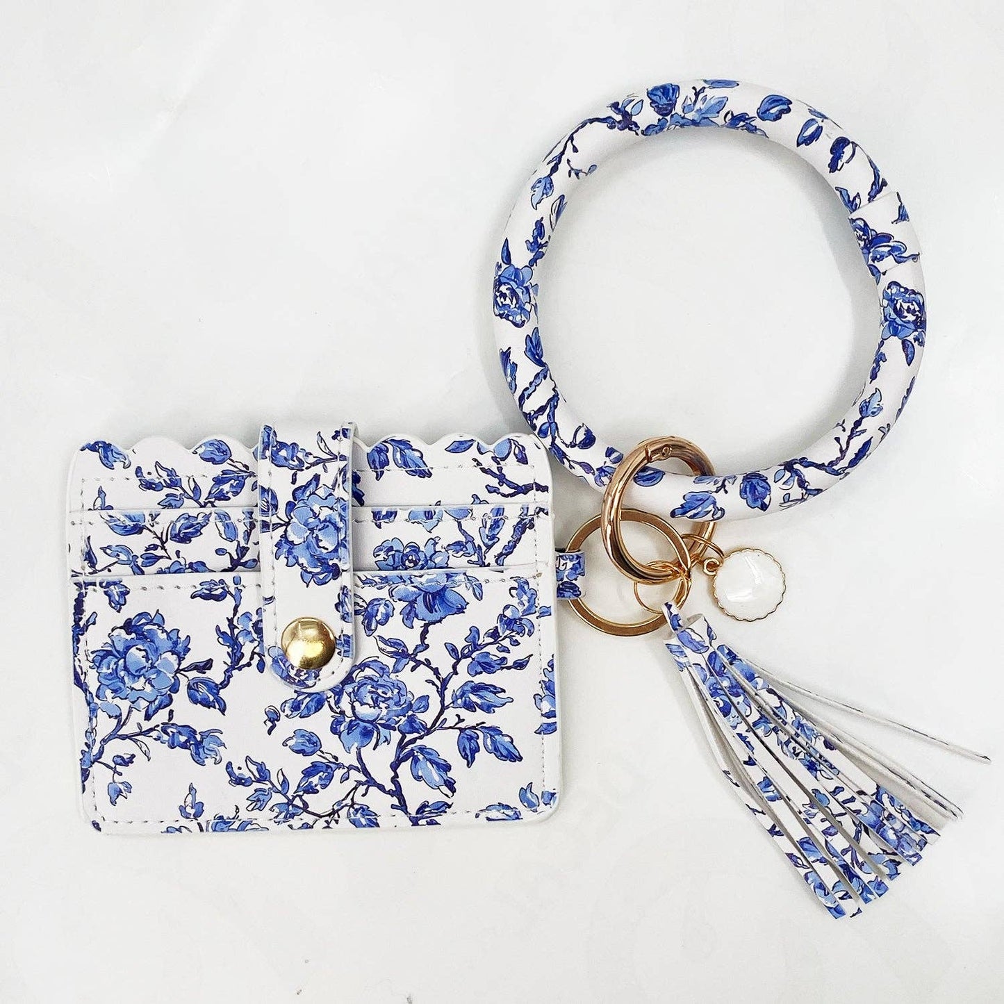 Lulu Mac Blue Blossom ID Wristlet
